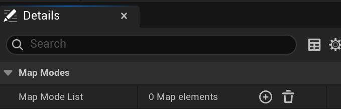 La section Map Modes du manifest